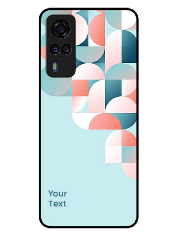 Custom Vivo Y51 Custom Glass Phone Case - Stylish Semi-circle Pattern Design