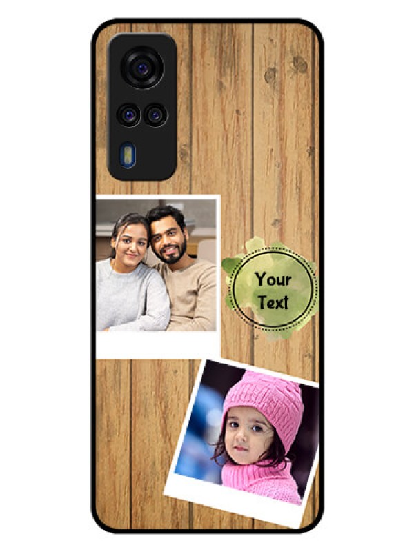 Custom Vivo Y51A Custom Glass Phone Case  - Wooden Texture Design