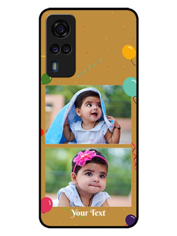 Custom Vivo Y51A Personalized Glass Phone Case  - Image Holder with Birthday Celebrations Design