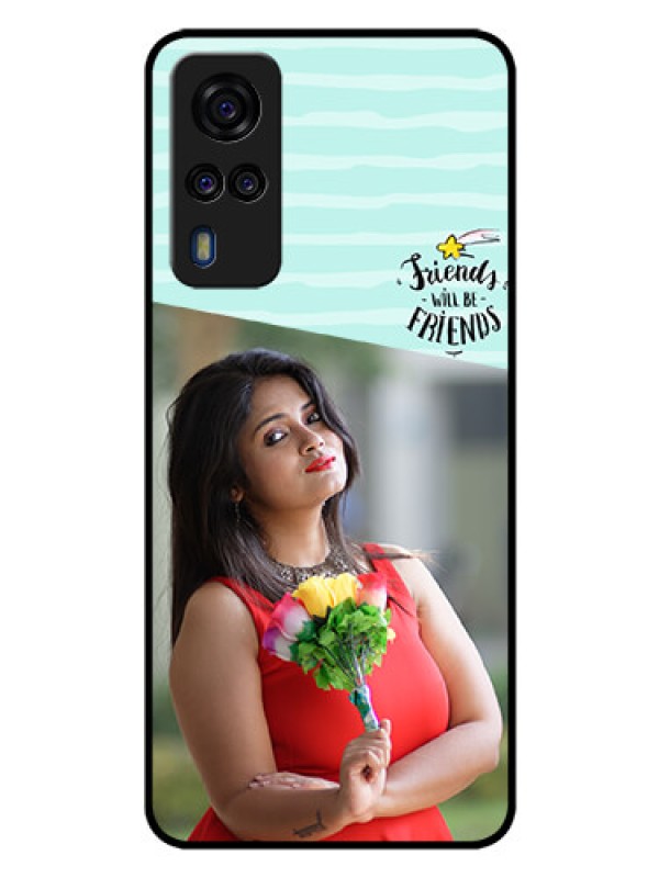 Custom Vivo Y51A Custom Glass Phone Case  - Friends Picture Icon Design