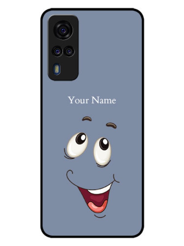 Custom Vivo Y51A Photo Printing on Glass Case - Laughing Cartoon Face Design