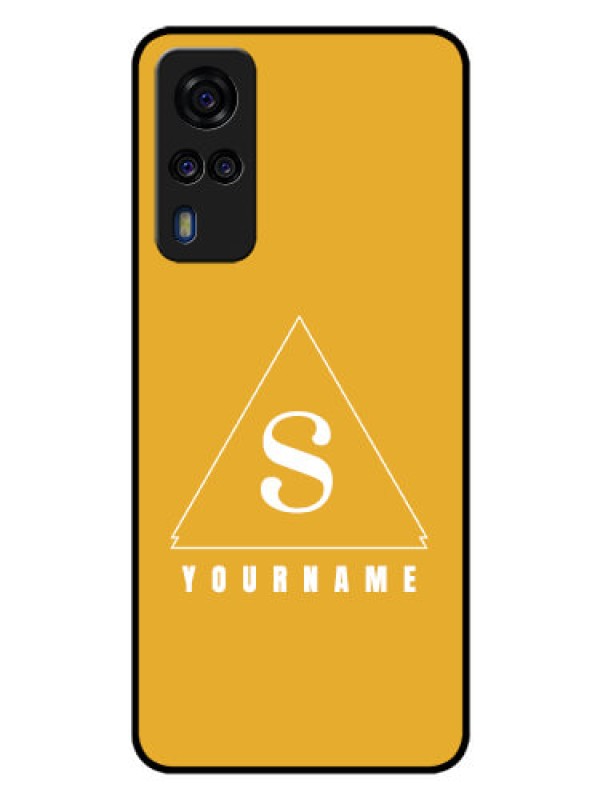 Custom Vivo Y51A Personalized Glass Phone Case - simple triangle Design