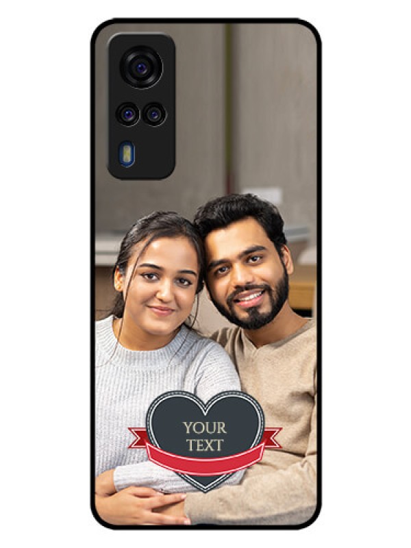 Custom Vivo Y53s Custom Glass Phone Case  - Just Married Couple Design