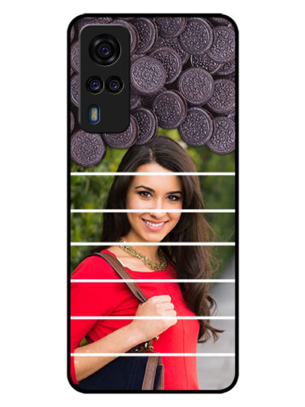 Custom Vivo Y53s Custom Glass Phone Case  - with Oreo Biscuit Design