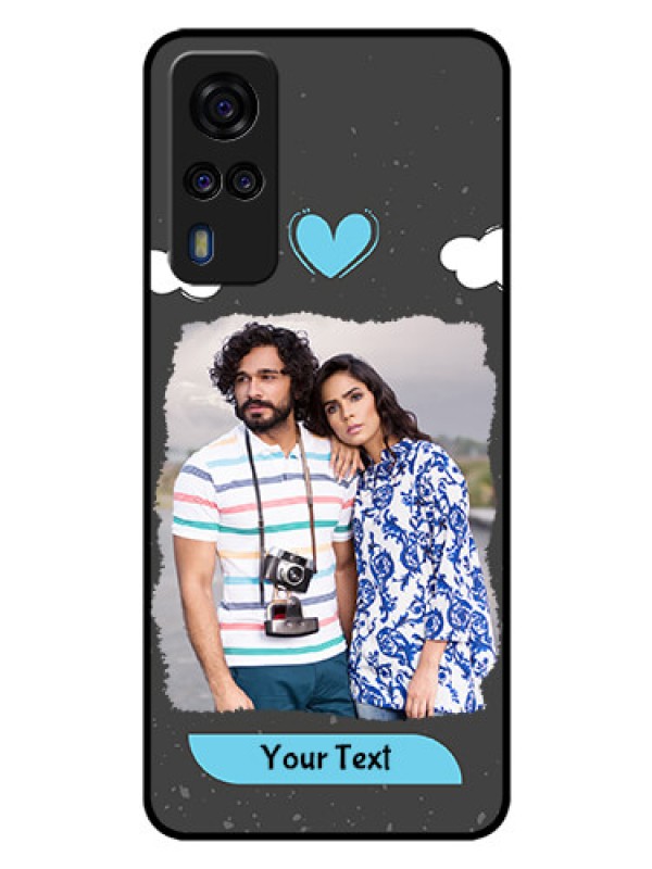 Custom Vivo Y53s Custom Glass Phone Case  - Splashes with love doodles Design