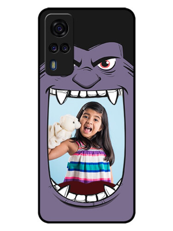 Custom Vivo Y53s Custom Glass Phone Case  - Angry Monster Design