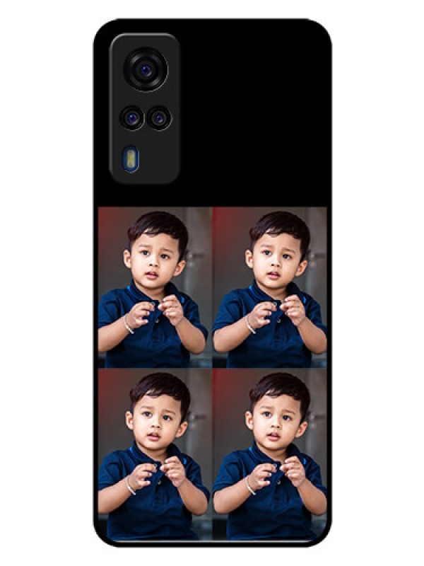 Custom Vivo Y53s 4 Image Holder on Glass Mobile Cover