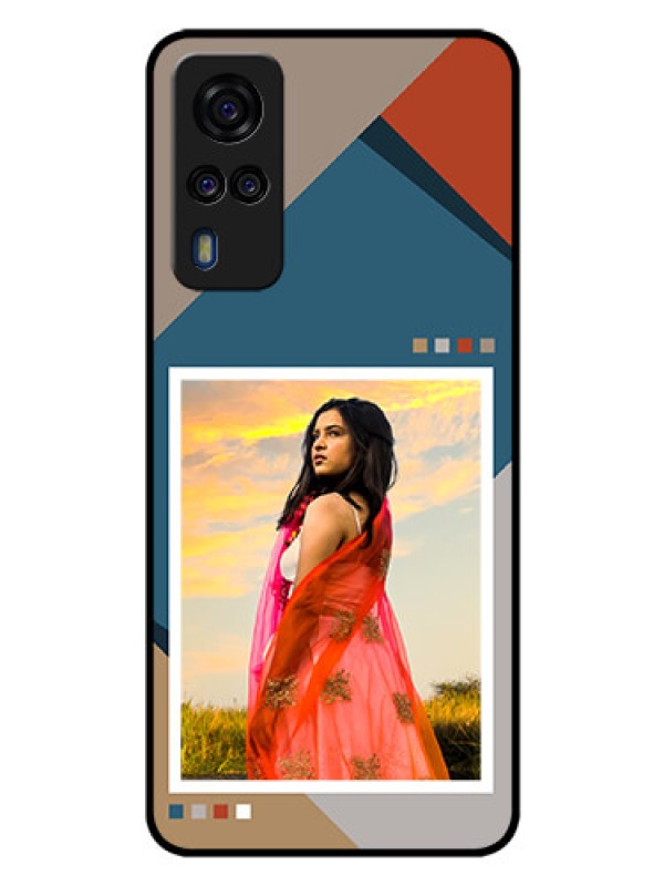 Custom Vivo Y53s Personalized Glass Phone Case - Retro color pallet Design