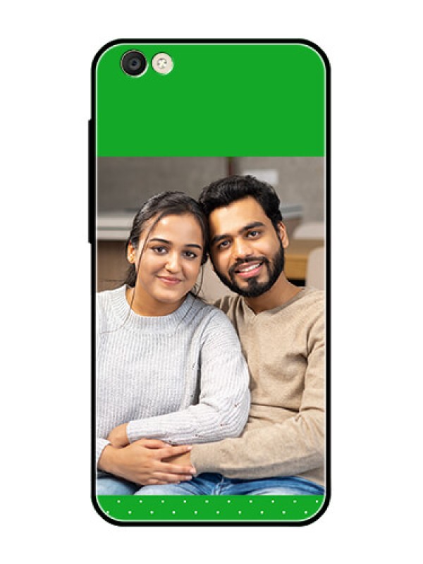Custom Vivo Y55L Personalized Glass Phone Case  - Green Pattern Design