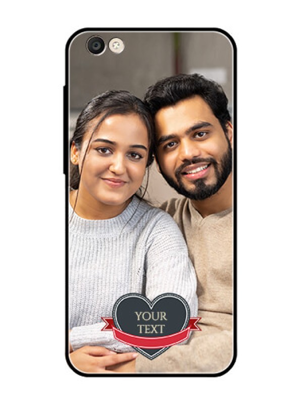 Custom Vivo Y55L Custom Glass Phone Case  - Just Married Couple Design
