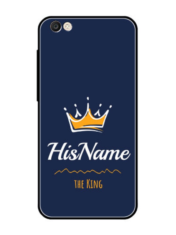 Custom Vivo Y55L Glass Phone Case King with Name