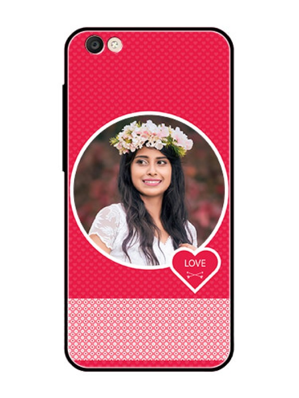Custom Vivo Y55S Personalised Glass Phone Case  - Pink Pattern Design