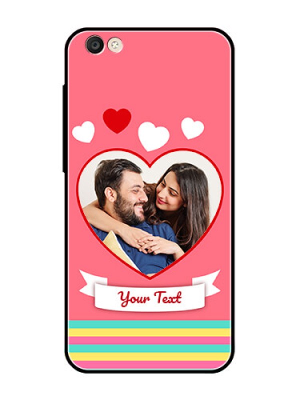 Custom Vivo Y55S Photo Printing on Glass Case  - Love Doodle Design