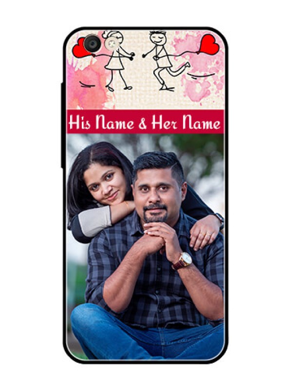 Custom Vivo Y55S Photo Printing on Glass Case  - You and Me Case Design