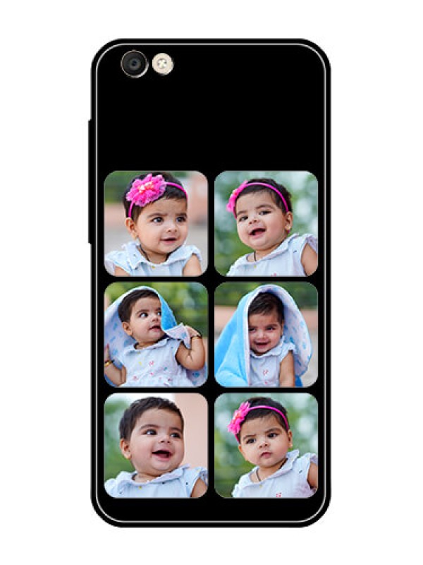 Custom Vivo Y55S Photo Printing on Glass Case  - Multiple Pictures Design