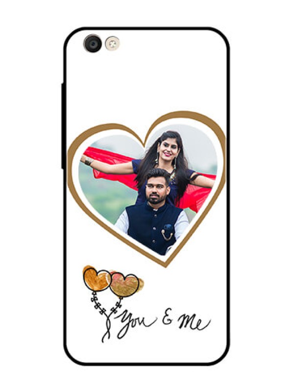 Custom Vivo Y55S Custom Glass Mobile Case  - You & Me Design