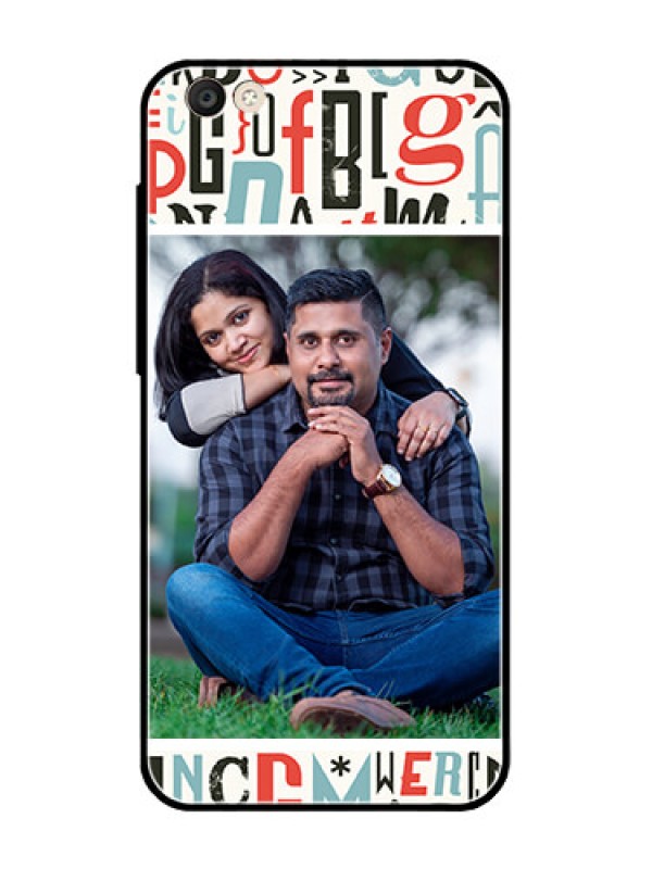 Custom Vivo Y55S Personalized Glass Phone Case  - Alphabet Design