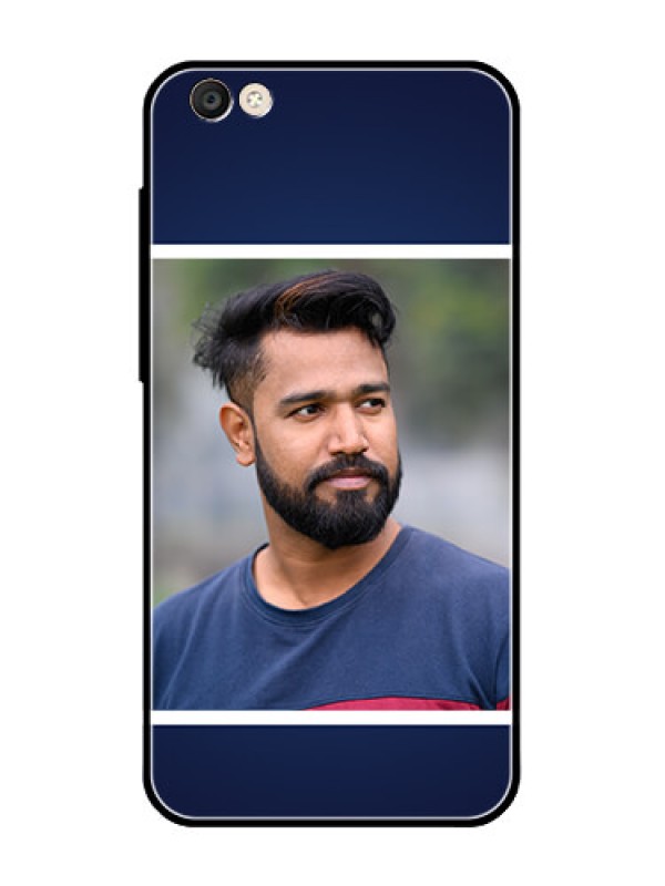 Custom Vivo Y55S Personalized Glass Phone Case  - Simple Royal Blue Design