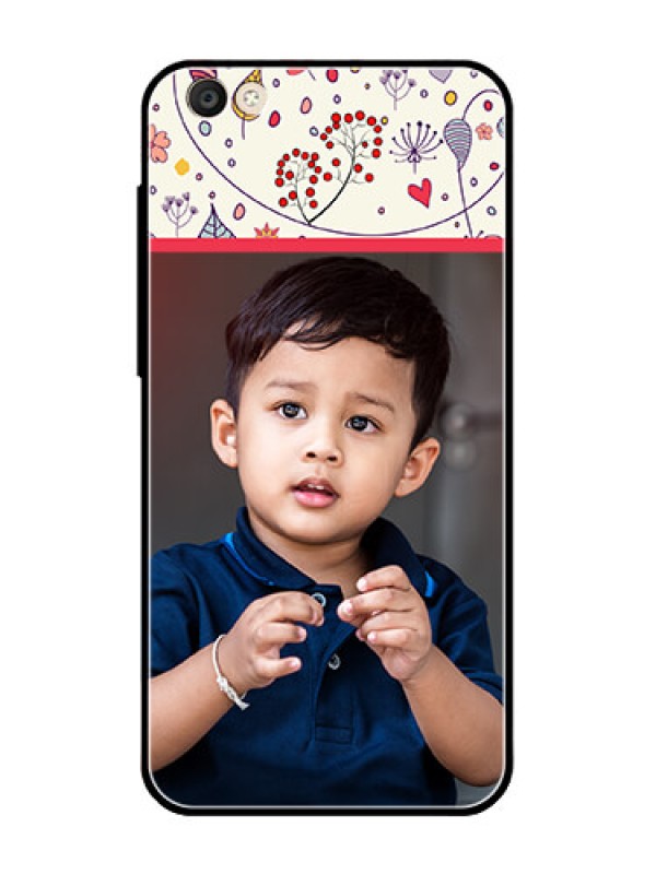 Custom Vivo Y55S Custom Glass Mobile Case  - Premium Floral Design