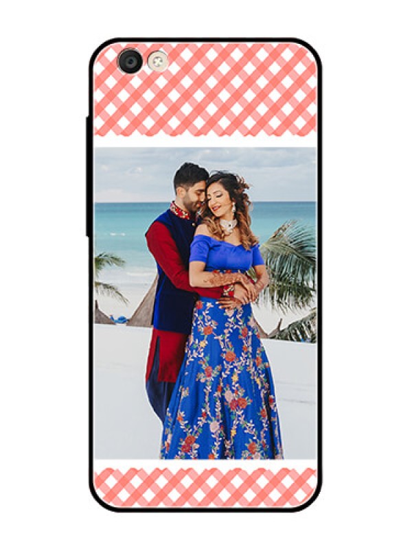 Custom Vivo Y55S Personalized Glass Phone Case  - Pink Pattern Design