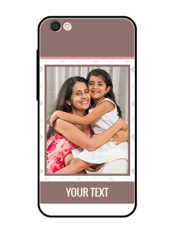 Custom Vivo Y55S Photo Printing on Glass Case  - Simple Diamond Design