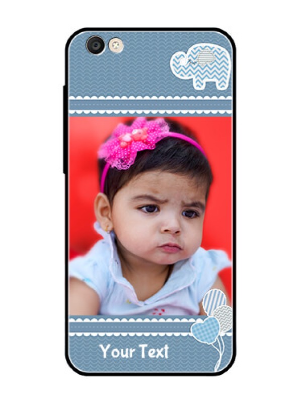 Custom Vivo Y55S Photo Printing on Glass Case  - with Kids Pattern Design