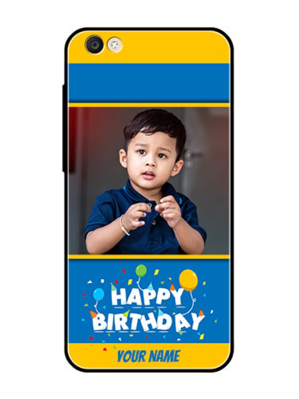 Custom Vivo Y55S Custom Glass Mobile Case  - Birthday Wishes Design