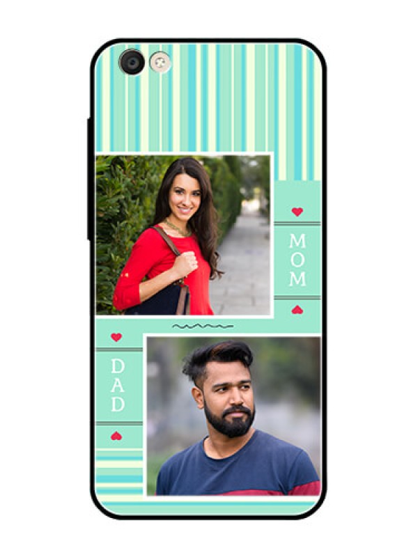 Custom Vivo Y55S Custom Glass Phone Case  - Mom & Dad Pic Design