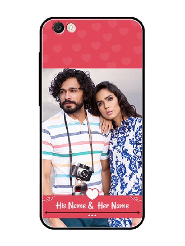 Custom Vivo Y55S Photo Printing on Glass Case  - Simple Love Design