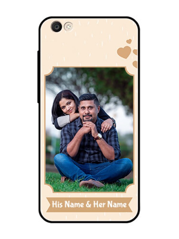 Custom Vivo Y55S Custom Glass Phone Case  - with confetti love design 