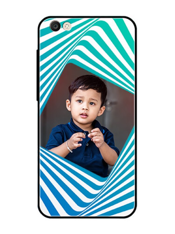 Custom Vivo Y55S Personalized Glass Phone Case  - Abstract Spiral Design