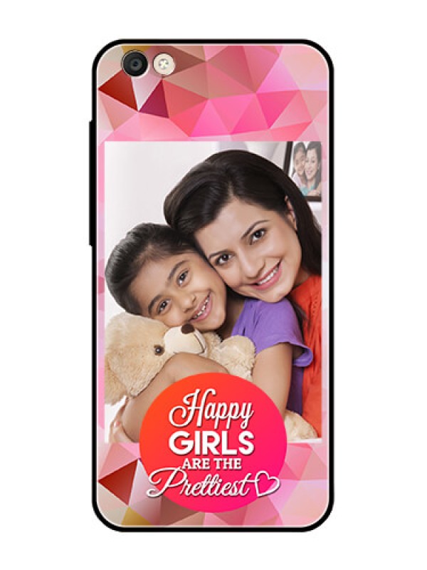 Custom Vivo Y55S Photo Printing on Glass Case  - Abstract Triangle Design