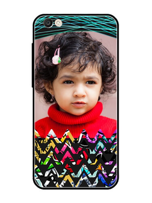 Custom Vivo Y55S Personalized Glass Phone Case  - Neon Abstract Design