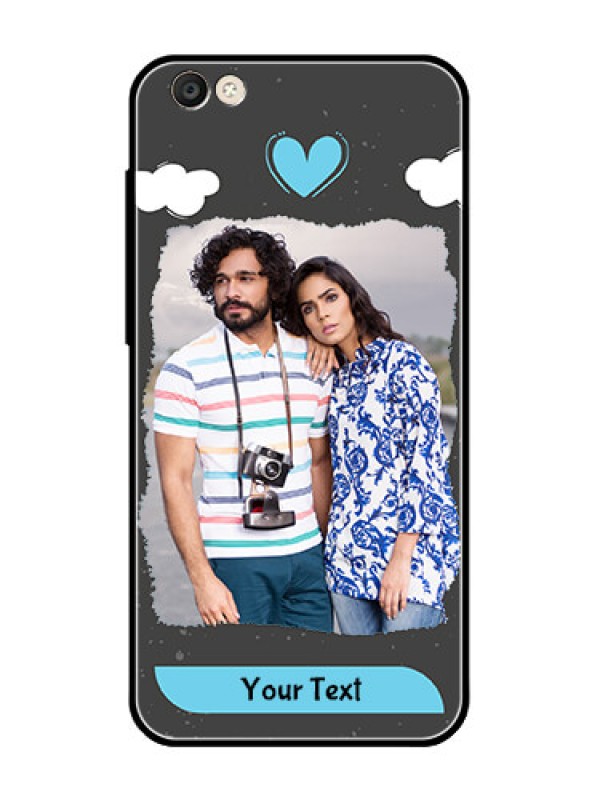 Custom Vivo Y55S Custom Glass Phone Case  - Splashes with love doodles Design