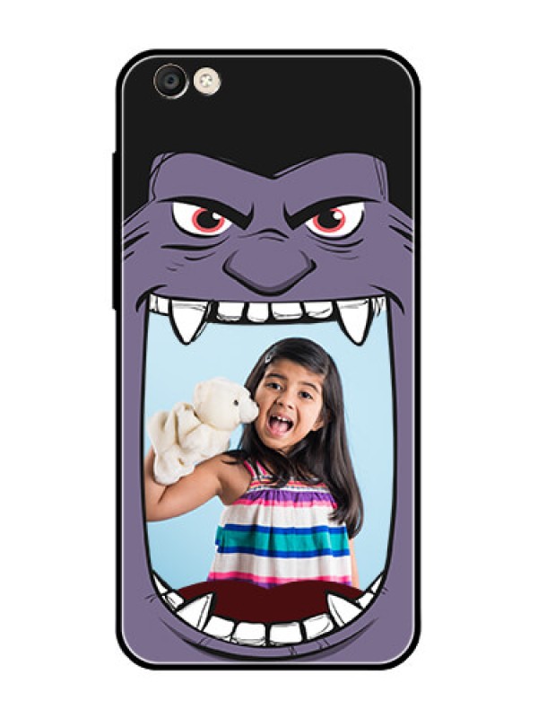 Custom Vivo Y55S Custom Glass Phone Case  - Angry Monster Design