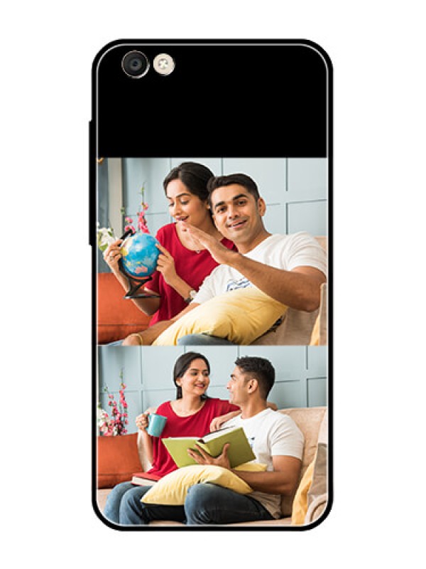 Custom Vivo Y55S 2 Images on Glass Phone Cover