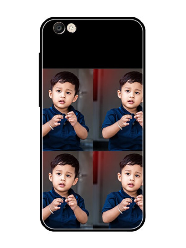 Custom Vivo Y55S 4 Image Holder on Glass Mobile Cover