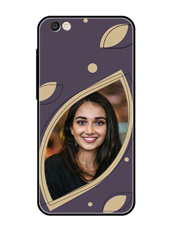 Custom Vivo Y55S Custom Glass Mobile Case - Falling Leaf Design