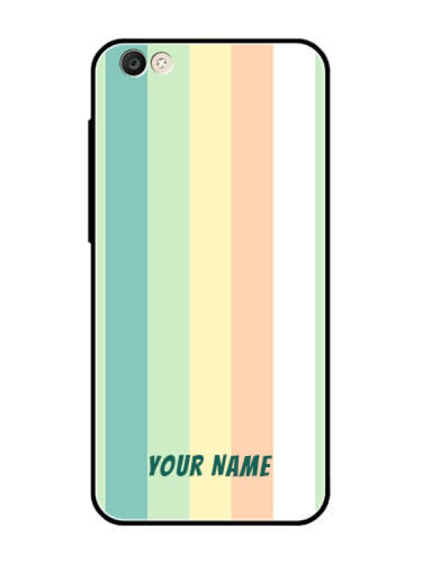 Custom Vivo Y55S Photo Printing on Glass Case - Multi-colour Stripes Design