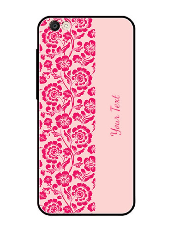 Custom Vivo Y55S Custom Glass Phone Case - Attractive Floral Pattern Design