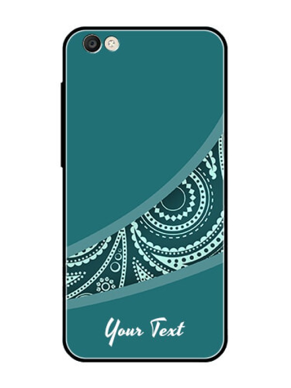 Custom Vivo Y55S Photo Printing on Glass Case - semi visible floral Design