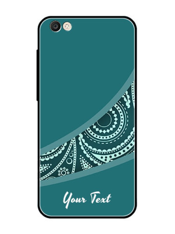 Custom Vivo Y55S Photo Printing on Glass Case - semi visible floral Design