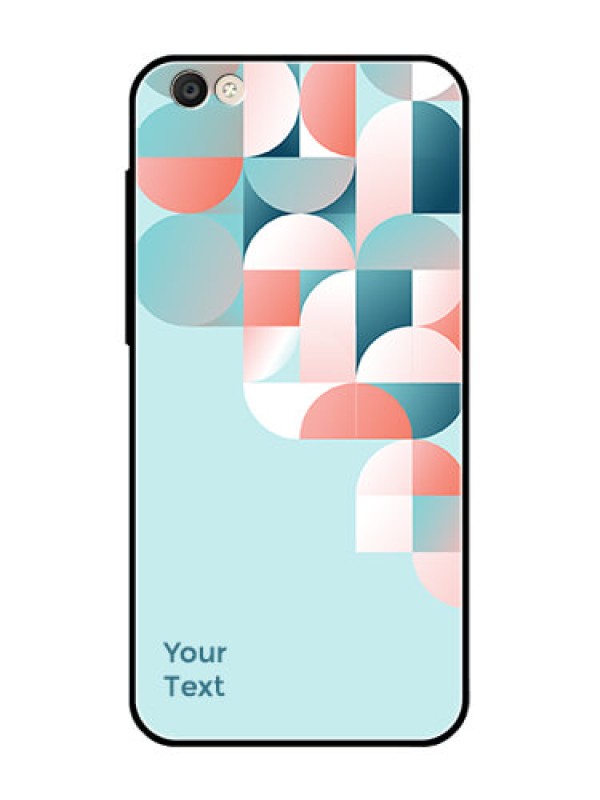 Custom Vivo Y55S Custom Glass Phone Case - Stylish Semi-circle Pattern Design