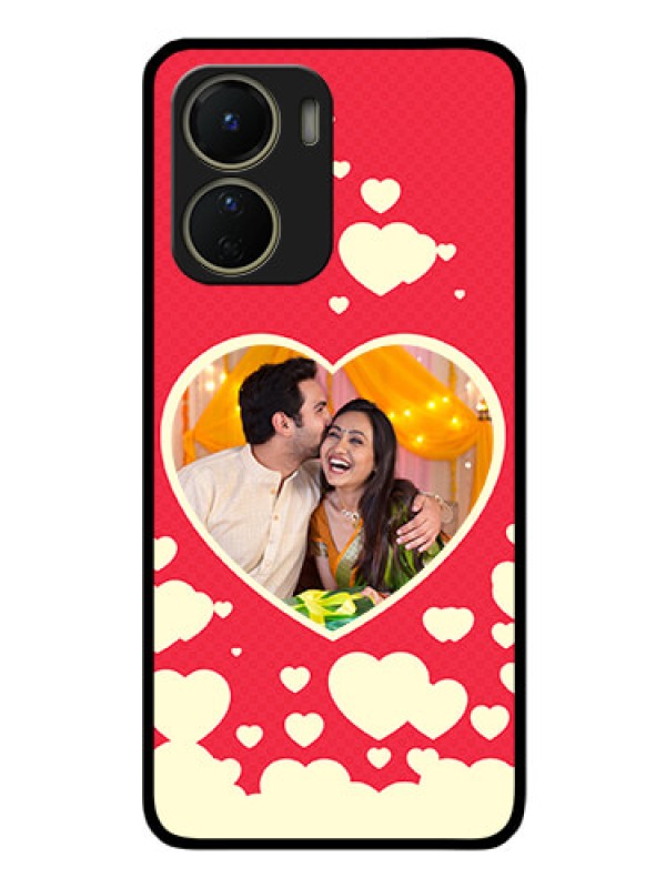 Custom Vivo Y56 5G Custom Glass Mobile Case - Love Symbols Phone Cover Design