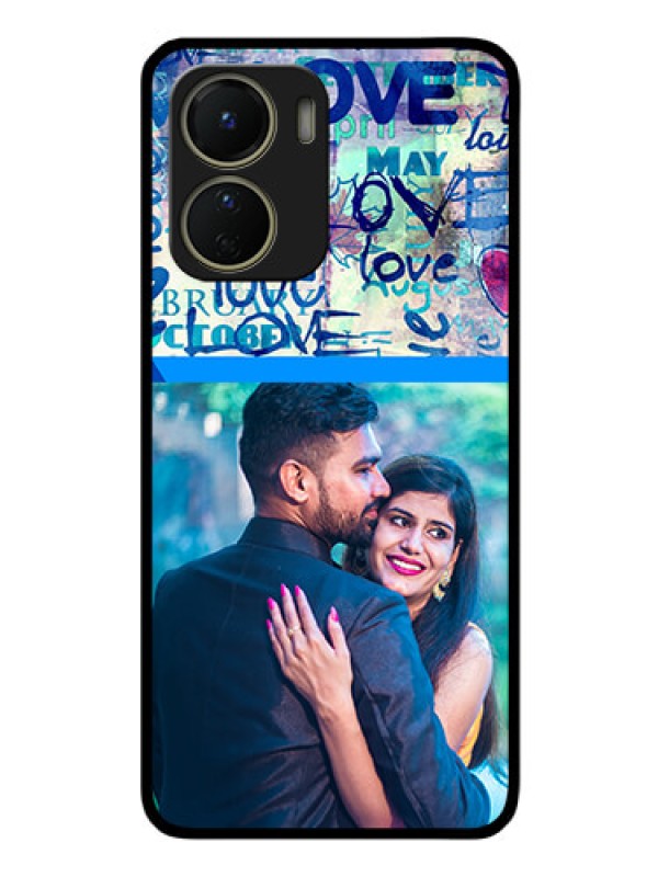 Custom Vivo Y56 5G Custom Glass Mobile Case - Colorful Love Design
