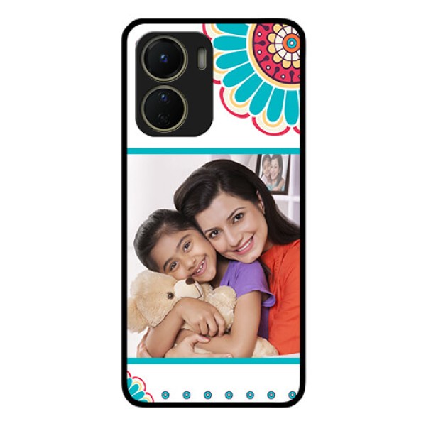 Vivo Y56 5G Custom Glass Phone Case - Flower Design