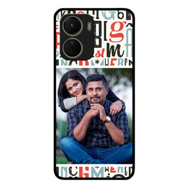 Vivo Y56 5G Personalized Glass Phone Case - Alphabet Design