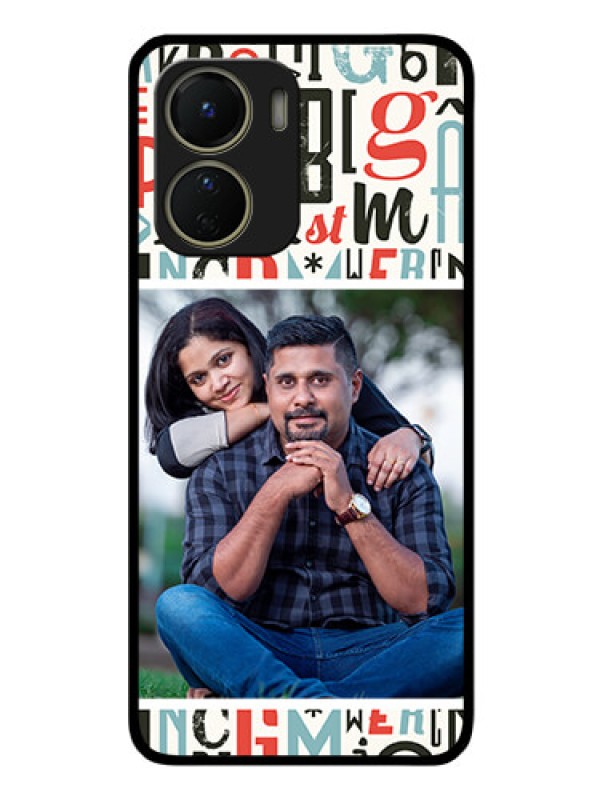 Custom Vivo Y56 5G Personalized Glass Phone Case - Alphabet Design