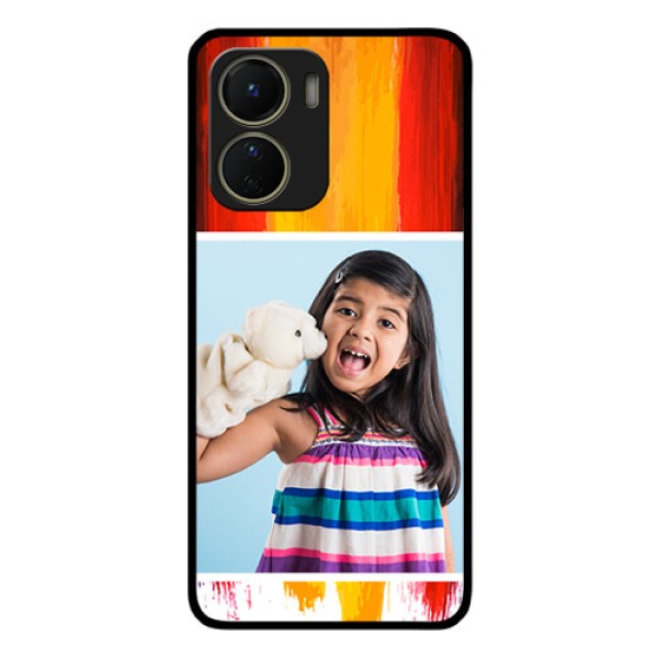 Vivo Y56 5G Personalized Glass Phone Case - Multi Color Design