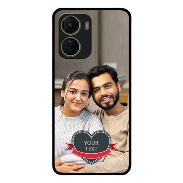 Vivo Y56 5G Custom Glass Phone Case - Just Married Couple Design
